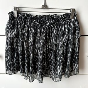 Zara Chevron Flowy Mini Skirt TRF